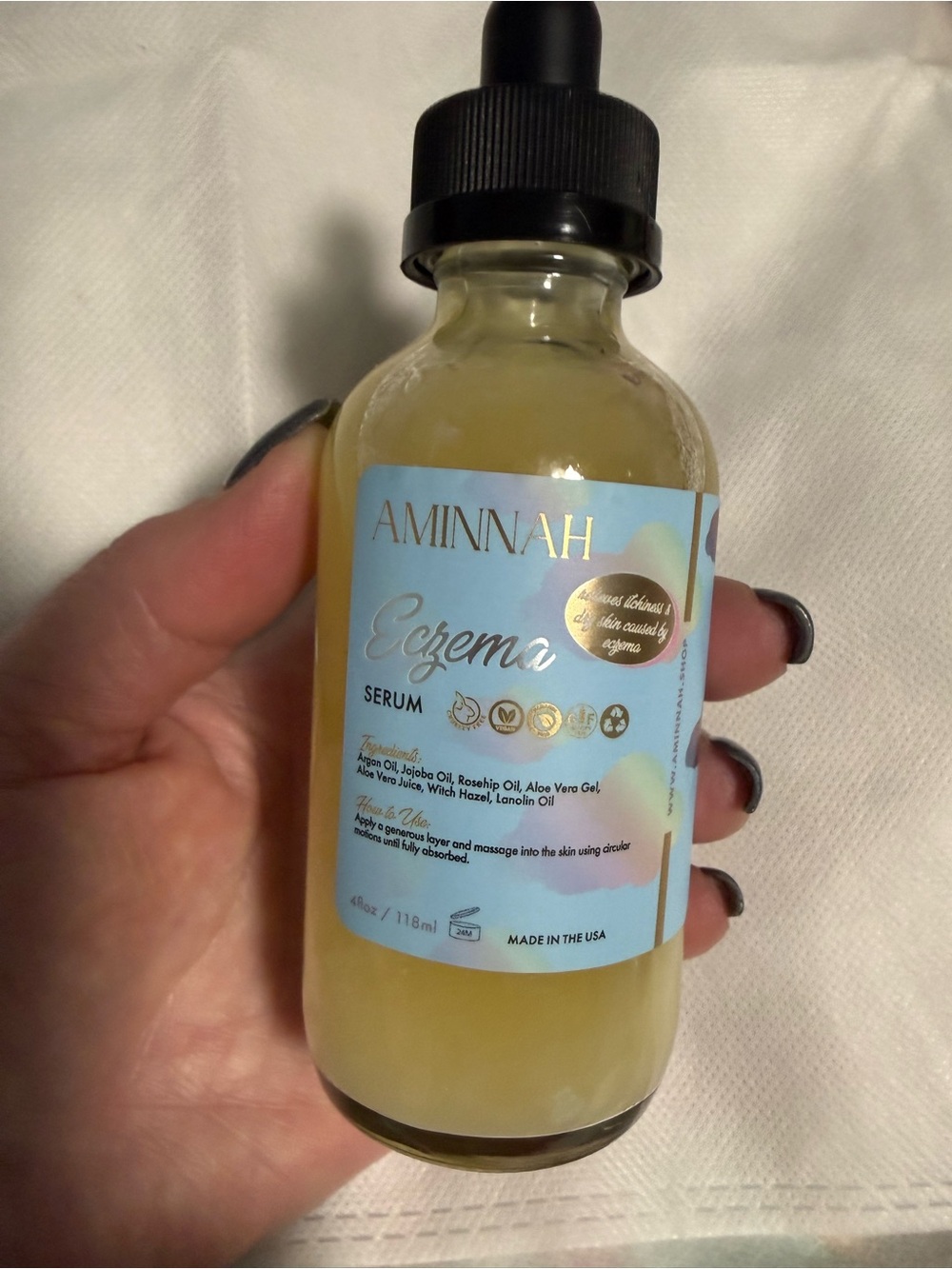 AMINNAH Eczema Serum! For relief of Eczema symptoms!